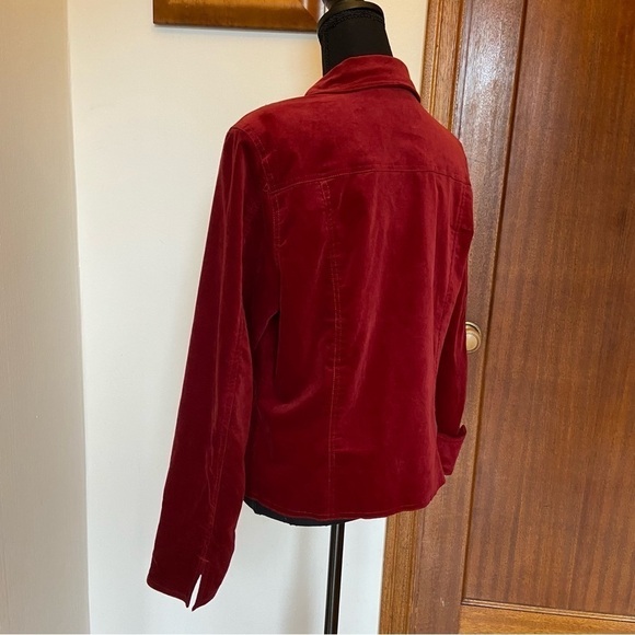 Coldwater Creek Velvet Button Up Jacket - Picture 3 of 9